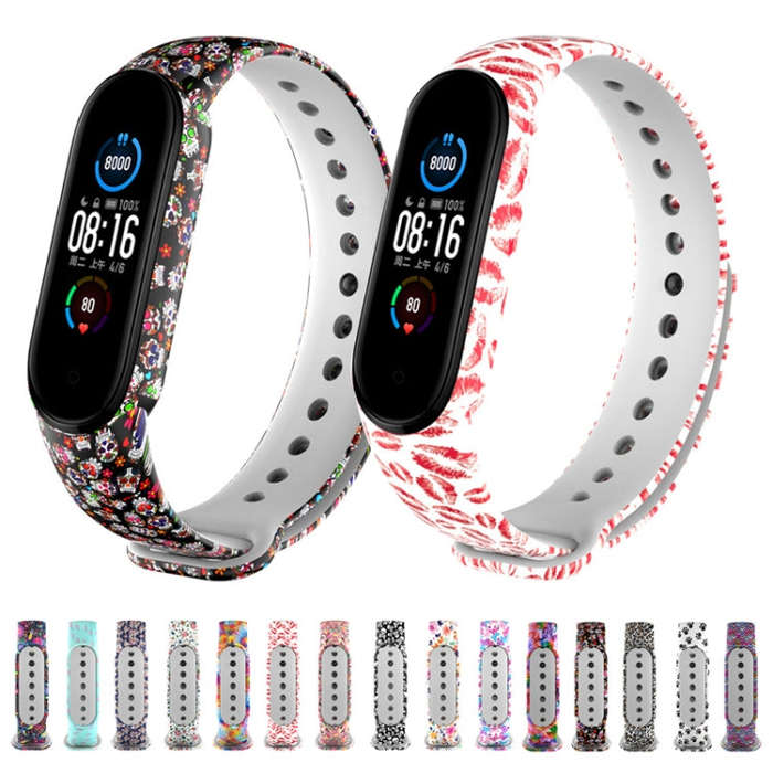 For Xiaomi Mi Band 5 TPU Watch Band(Skull)