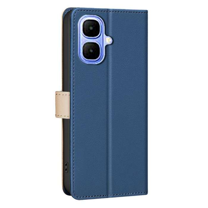 For Infinix Smart 10 4G Color Matching RFID Anti-theft Leather Phone Case(Blue)