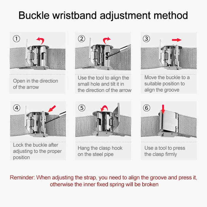 For Xiaomi Mi Band 4 / 3 Milanese Metal Watch Band, Color:Black