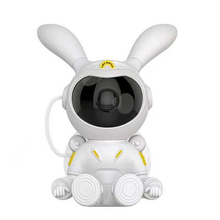 G002 Space Rabbit Starry Sky Projection Lamp Bluetooth Speaker 2 in 1 Laser Light(White)