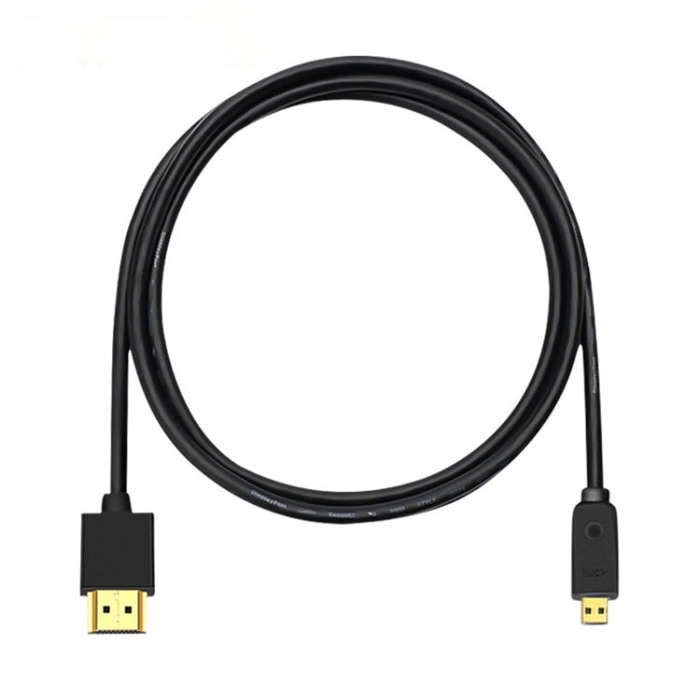 HDMI to Micro HDMI 4K UHD 18Gbps Video Connection Cable, Length:1m(Black)