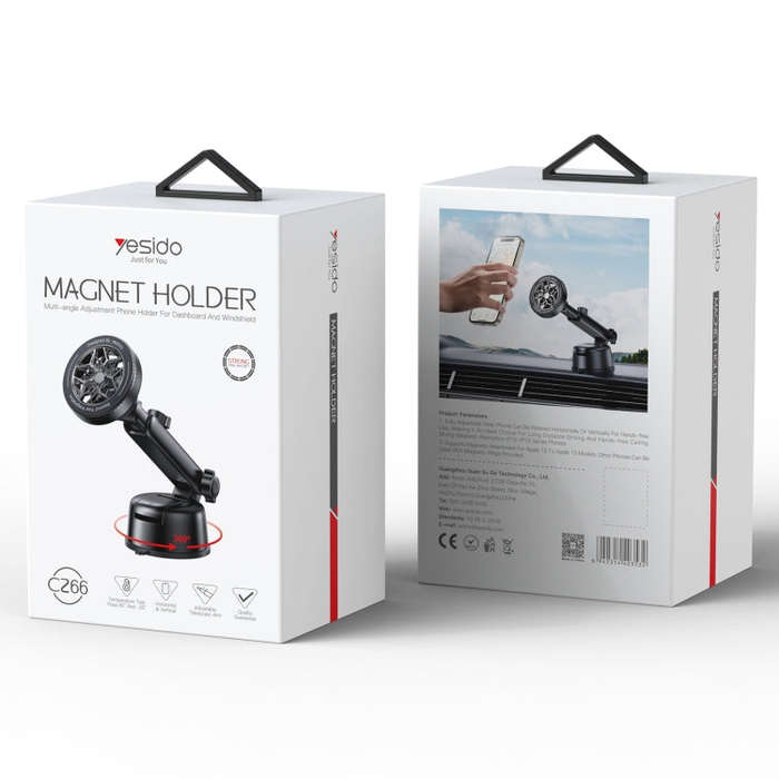 Yesido C266 Magesafe Magnetic Car Holder(Black)