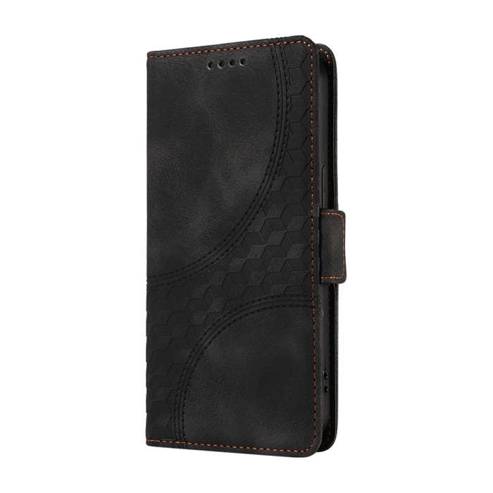 For Honor X6b 4G / X6c 4G / X5b / X5b Plus Embossed Rhombus Starry Leather Phone Case(Black)