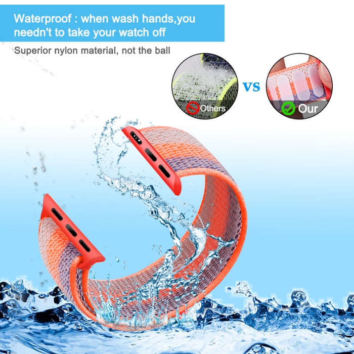 Nylon Loop Watch Band For Apple Watch Ultra 49mm&Watch Ultra 2 49mm / Series 9&8&7 45mm / SE 3&SE...