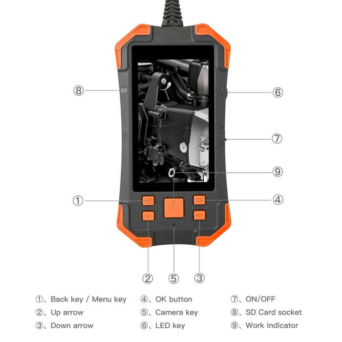 T20 4.3 inch IPS Screen 5.5mm Dual Camera IP67 Waterproof Hard Cable Digital Endoscope, Length:5m...