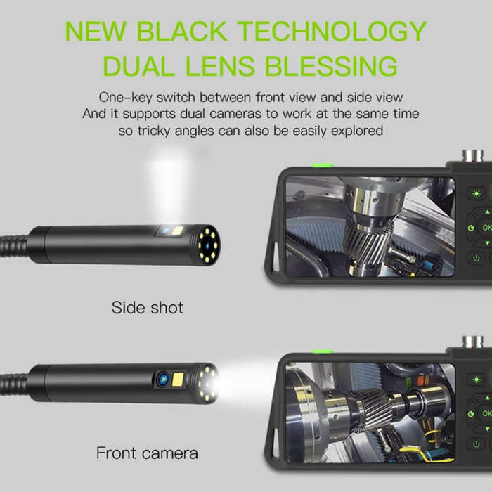 T22 4.5 inch IPS Color Screen 8mm Single Camera Hard Cable Industrial Endoscope, Length:3.5m(Blac...
