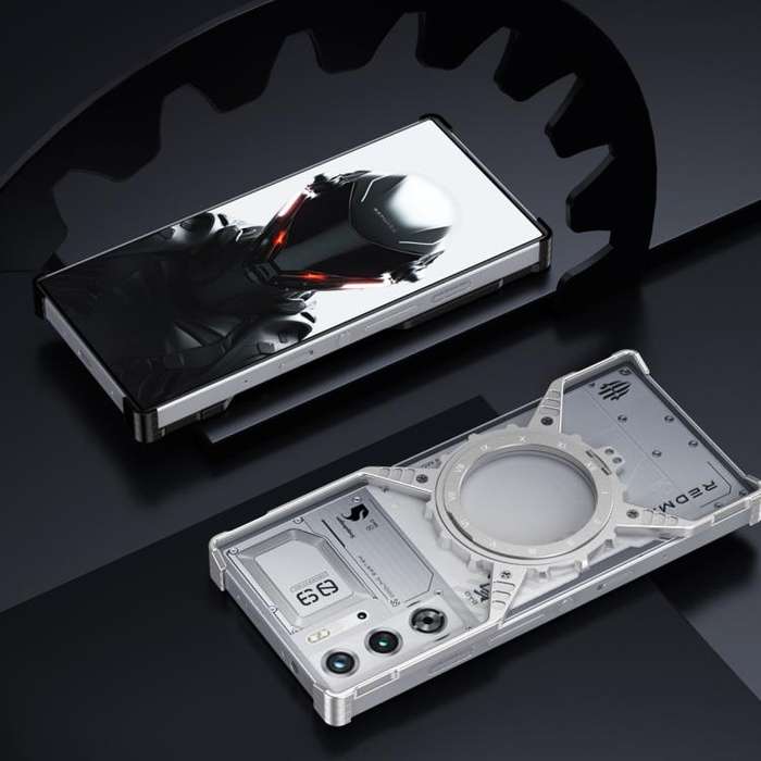 For ZTE nubia Red Magic 9S Pro / 9S Pro+ Mechanical Arm Borderless MagSafe Holder Metal Phone Cas...
