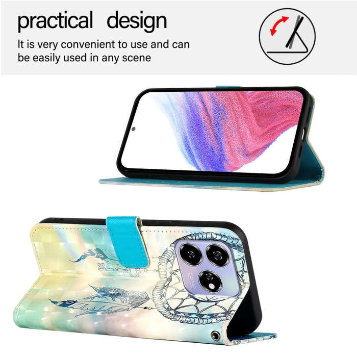 For ZTE Blade V60 / Axon 60 3D Painting Horizontal Flip Leather Phone Case(Dream Wind Chimes)