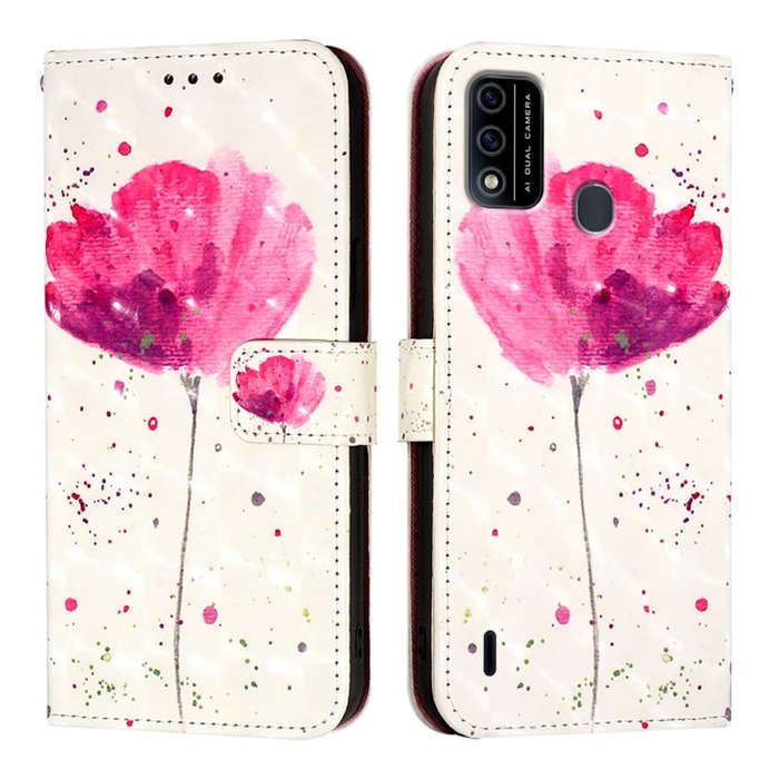 For Itel A48 3D Painting Horizontal Flip Leather Phone Case(Flower)