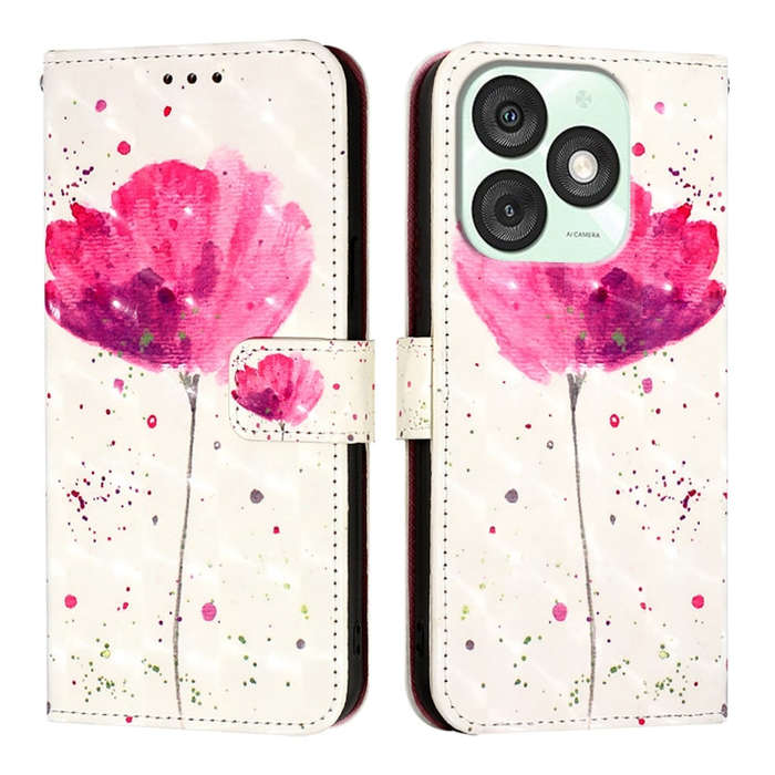 For Itel A50 3D Painting Horizontal Flip Leather Phone Case(Flower)
