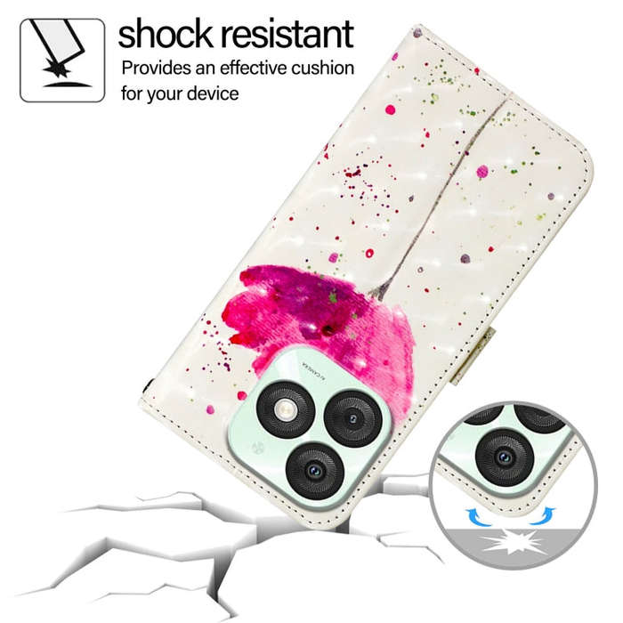 For Itel A50 3D Painting Horizontal Flip Leather Phone Case(Flower)