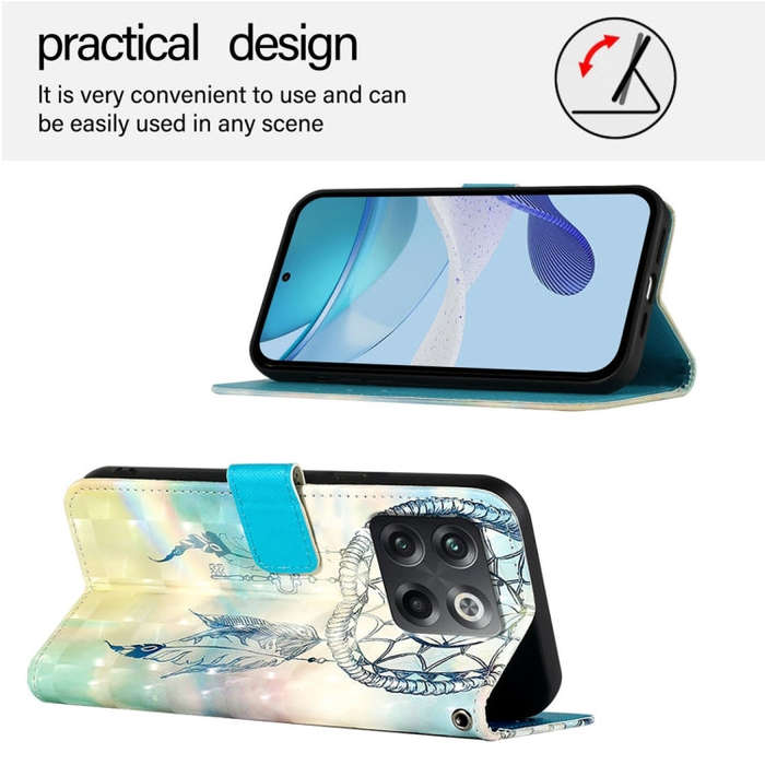 For OnePlus Ace Pro / 10T Global 3D Painting Horizontal Flip Leather Phone Case(Dream Wind Chimes)