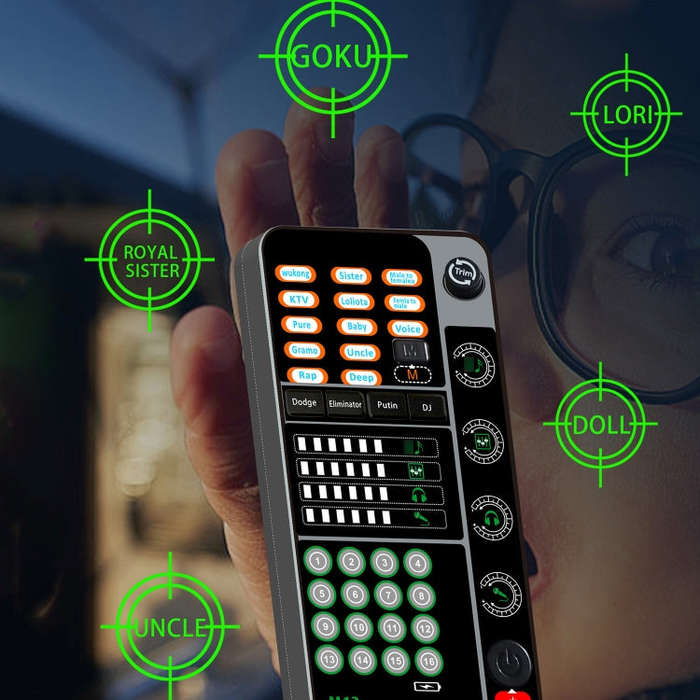 M13 Phone Live Broadcast Voice Changer Bluetooth Sound Card(Black)