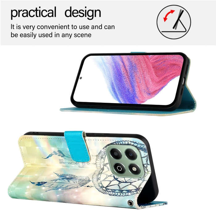 For Honor X6b 3D Painting Horizontal Flip Leather Phone Case(Dream Wind Chimes)