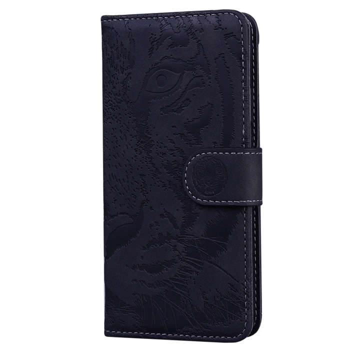 For Huawei nova 12 Tiger Embossing Pattern Flip Leather Phone Case(Black)