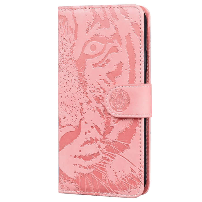 For Huawei nova 12i Tiger Embossing Pattern Flip Leather Phone Case(Pink)