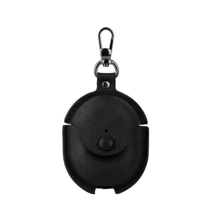 For Redmi Buds 4 Business Leather Earphone Protective Case with Hook(Black)