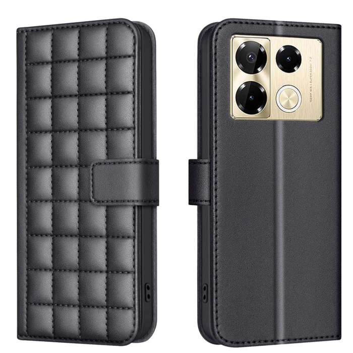 For Infinix Note 40 Pro+ 5G Square Texture Leather Phone Case(Black)