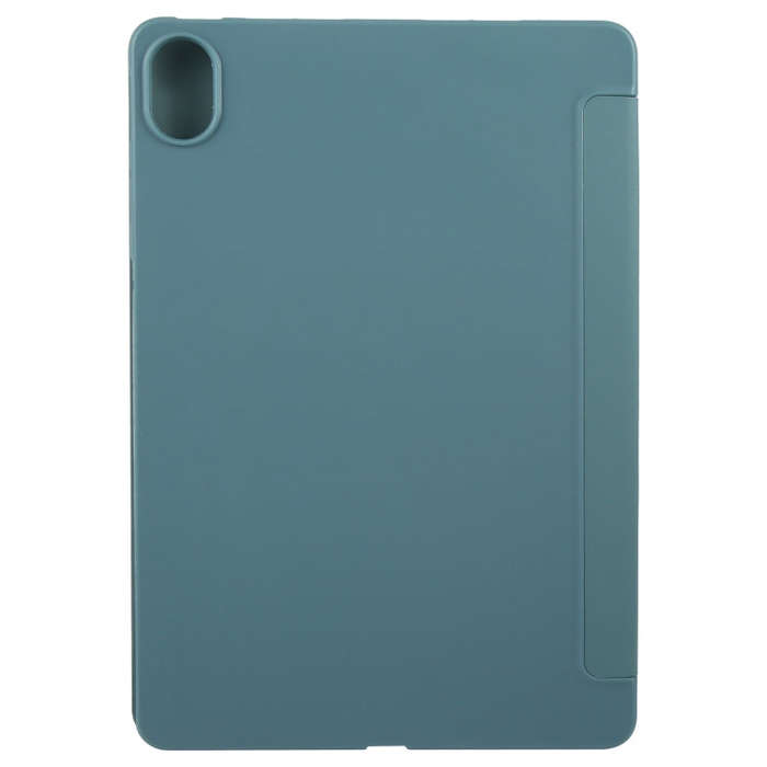 For Huawei MatePad 11.5 S GEBEI 3-folding Holder Shockproof Flip Leather Tablet Case(Dark Green)
