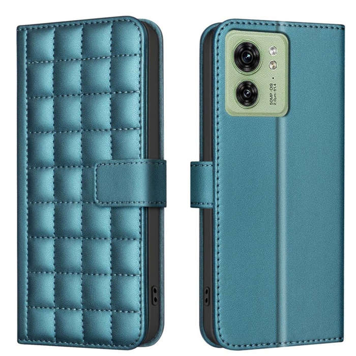 For Motorola Edge 40 5G Square Texture Leather Phone Case(Green)