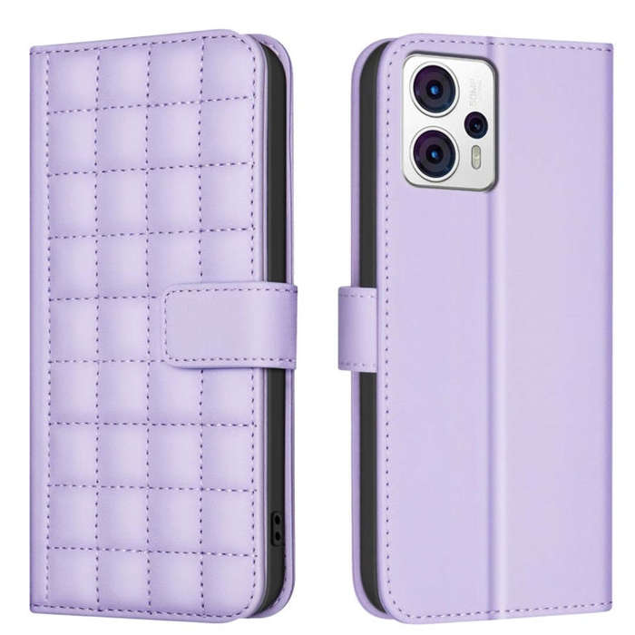 For Motorola Moto G13 4G / G23 4G / G53 5G Square Texture Leather Phone Case(Purple)