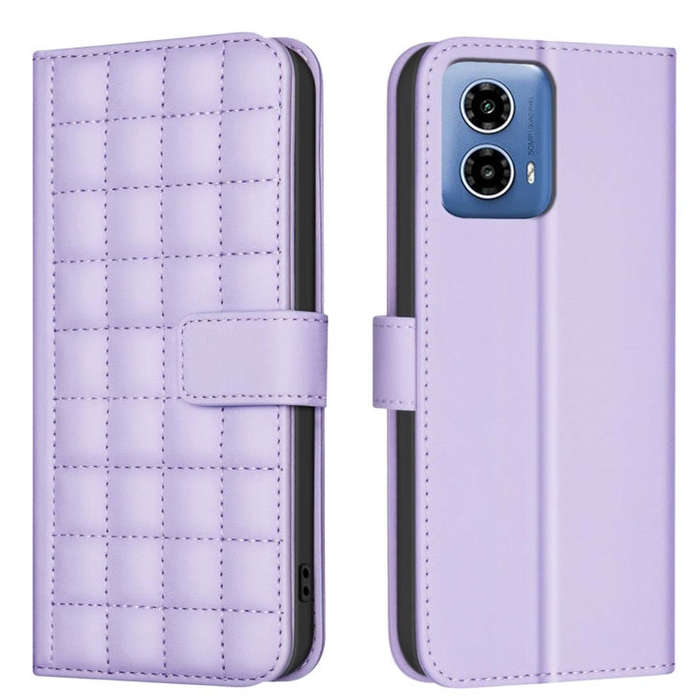 For Motorola Moto G34 5G / G45 5G Square Texture Leather Phone Case(Purple)