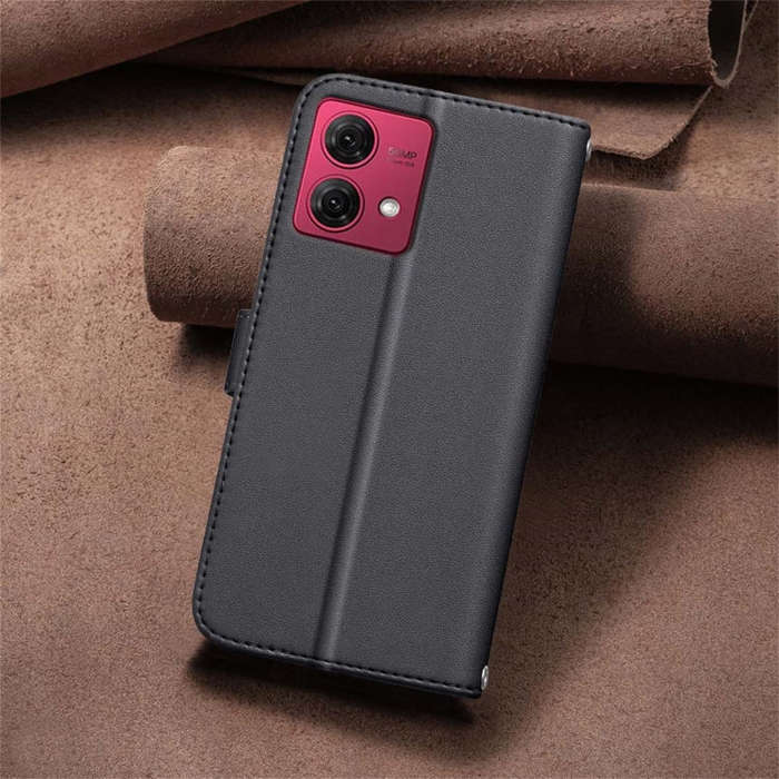 For Motorola Moto G84 5G Square Texture Leather Phone Case(Black)
