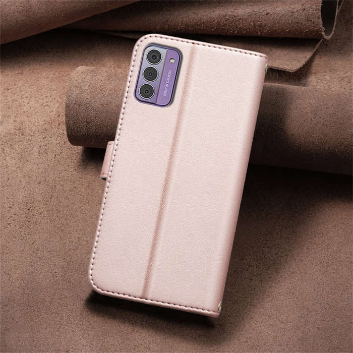 For Nokia G42 / G310 Square Texture Leather Phone Case(Rose Gold)