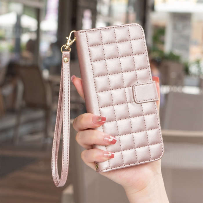 For Nokia G42 / G310 Square Texture Leather Phone Case(Rose Gold)