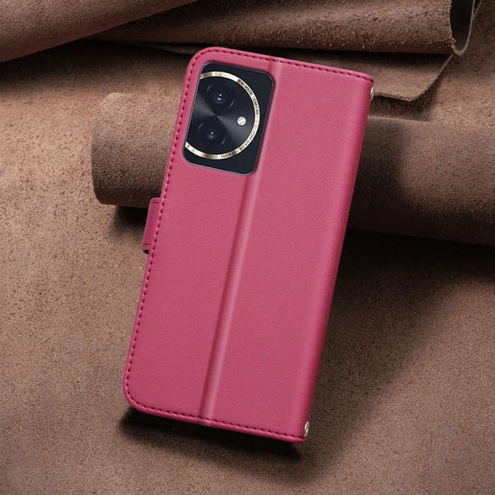For Honor 100 Square Texture Leather Phone Case(Red)