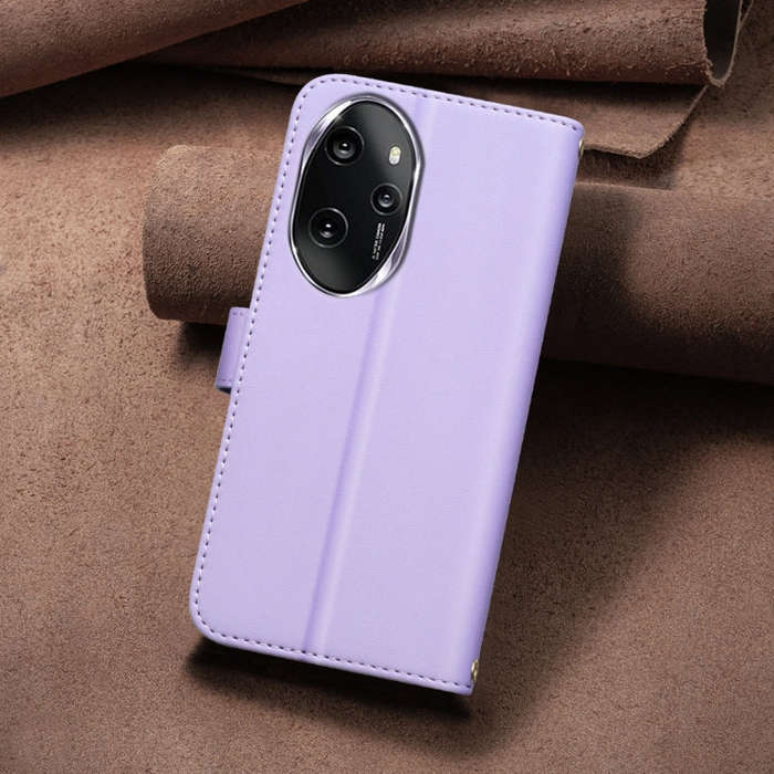 For Honor 100 Pro Square Texture Leather Phone Case(Purple)