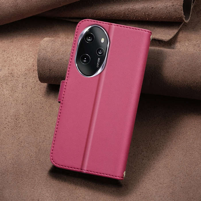 For Honor 100 Pro Square Texture Leather Phone Case(Red)