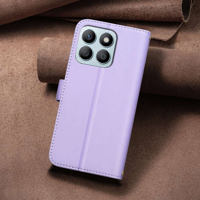 For Honor X8b Square Texture Leather Phone Case(Purple)