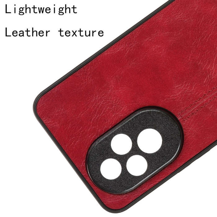 For Honor 200 Pro Cow Pattern Sewing Card Bag Phone Case(Red)
