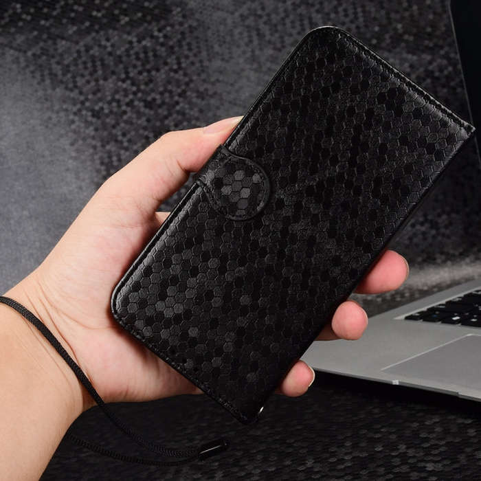 For HMD Pulse Pro / Pulse / Pulse+ Honeycomb Dot Texture Leather Phone Case(Black)