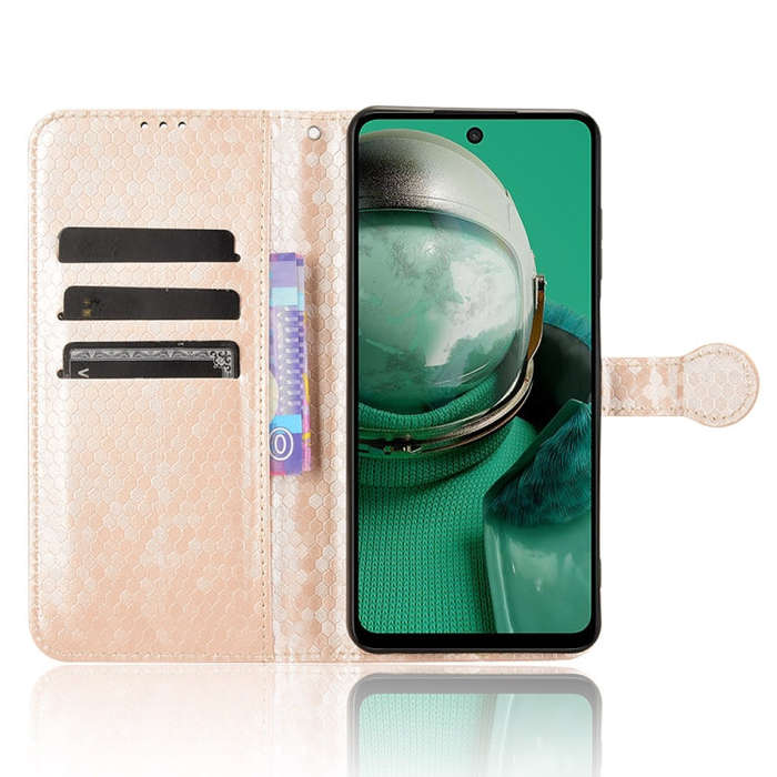 For HMD Pulse Pro / Pulse / Pulse+ Honeycomb Dot Texture Leather Phone Case(Gold)