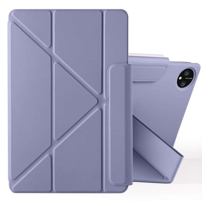 For Huawei MatePad Pro 11 2024 / 2022 Fixed Buckle Magnetic Deformation Leather Tablet Case(Laven...
