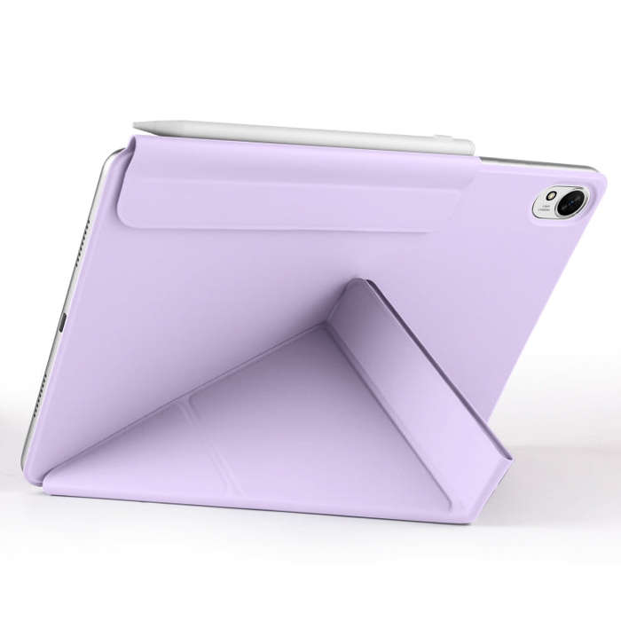 For Huawei MatePad Air 11.5 2023 Fixed Buckle Magnetic Deformation Leather Tablet Case(Purple)