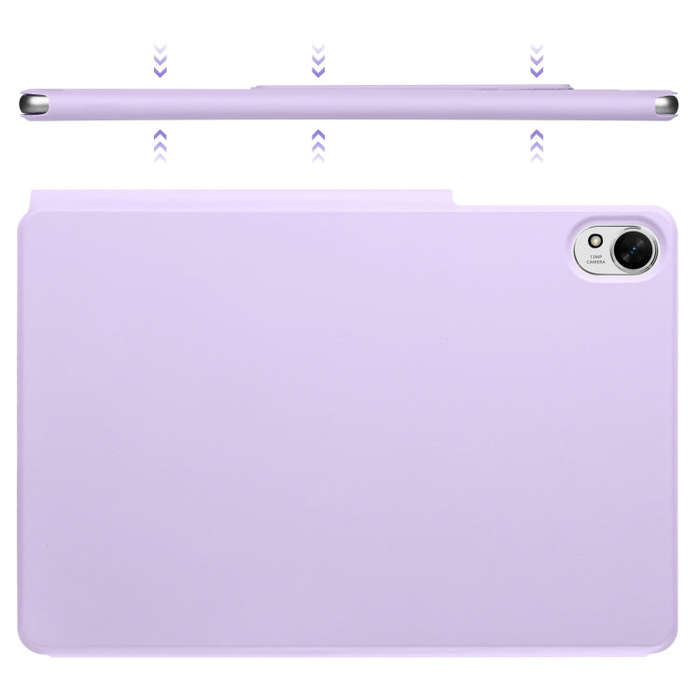 For Huawei MatePad Air 11.5 2023 Fixed Buckle Magnetic Deformation Leather Tablet Case(Purple)