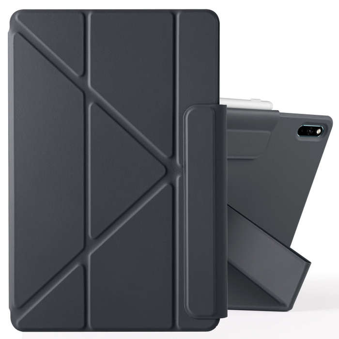 For Huawei MatePad 11 2021 Fixed Buckle Magnetic Deformation Leather Tablet Case(Black)