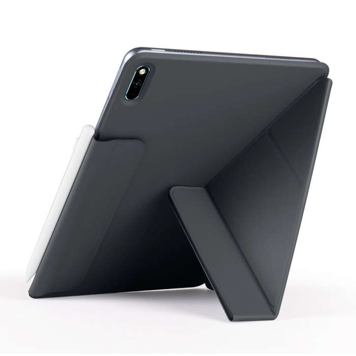 For Huawei MatePad 11 2021 Fixed Buckle Magnetic Deformation Leather Tablet Case(Black)
