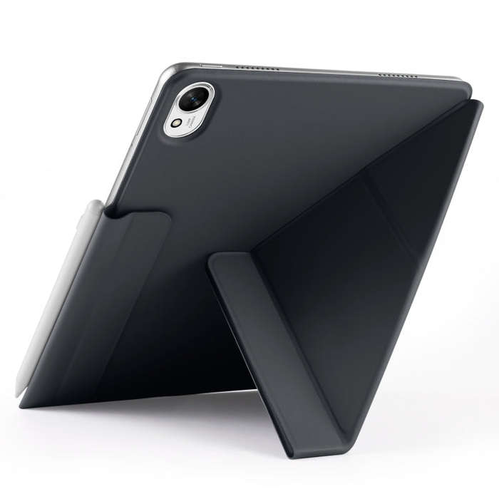 For Huawei MatePad Air 12 2024 Fixed Buckle Magnetic Deformation Leather Tablet Case(Black)