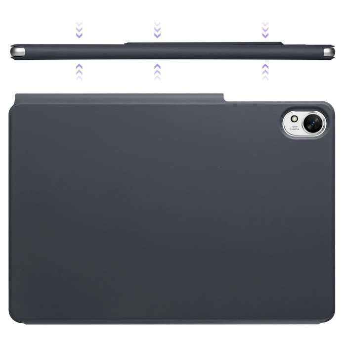 For Huawei MatePad Air 12 2024 Fixed Buckle Magnetic Deformation Leather Tablet Case(Black)