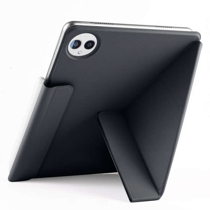 For Huawei MatePad Pro 12.2 2024 Fixed Buckle Magnetic Deformation Leather Tablet Case(Black)