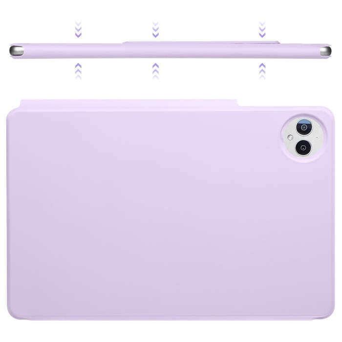 For Huawei MatePad Pro 12.2 2024 Fixed Buckle Magnetic Deformation Leather Tablet Case(Purple)