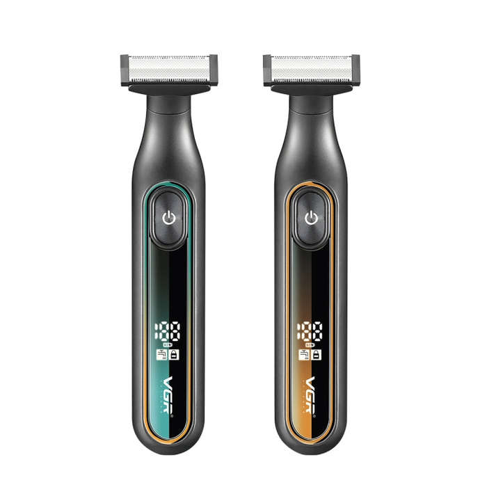 VGR V-360 5W USB Digital Display Electric T-shaped Shaver(Green)