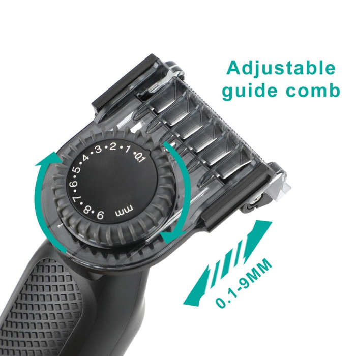 VGR V-360 5W USB Digital Display Electric T-shaped Shaver(Green)