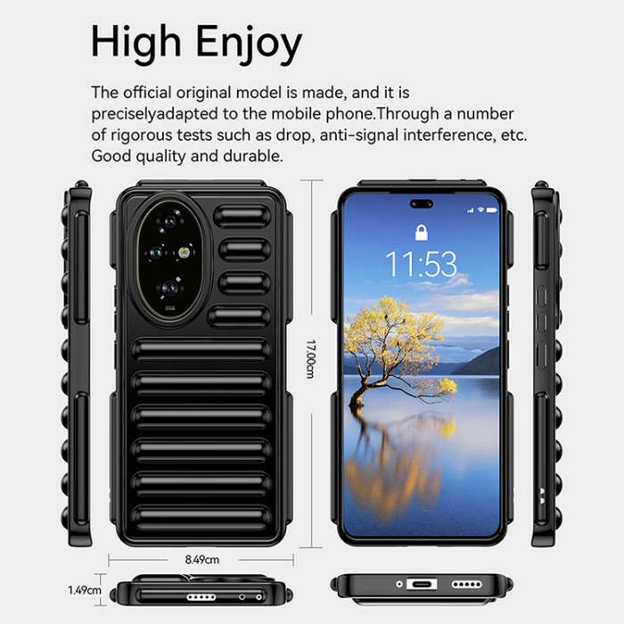 For Honor X50 Capsule Series Candy Color TPU Phone Case(Black)