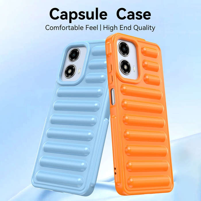 For Motorola Moto G24 Capsule Series Candy Color TPU Phone Case(Transparent Grey)