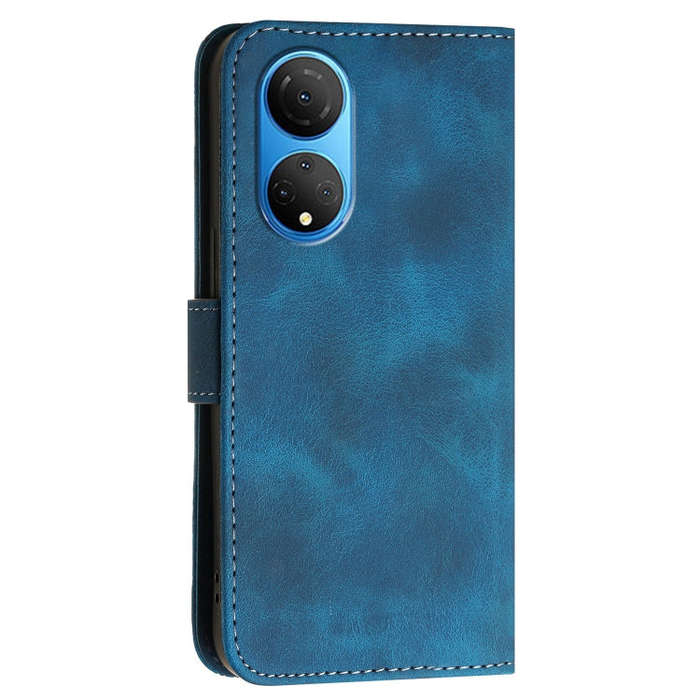 For Honor X7 4G / Play 30 Plus Grid Butterfly Embossed Pattern Leather Phone Case with Lanyard(Da...
